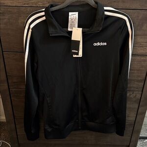 Adidas Black and White Track Jacket